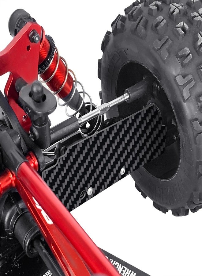 QUE-T Carbon Fiber Rear A-Arms Mudguard Fender Flares Mud Flaps for ARRMA 1/8 KRATON 6S EXB RC Car - Image 5